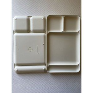 2 - Vintage Tupperware Divided Trays Lunch, Snack TV